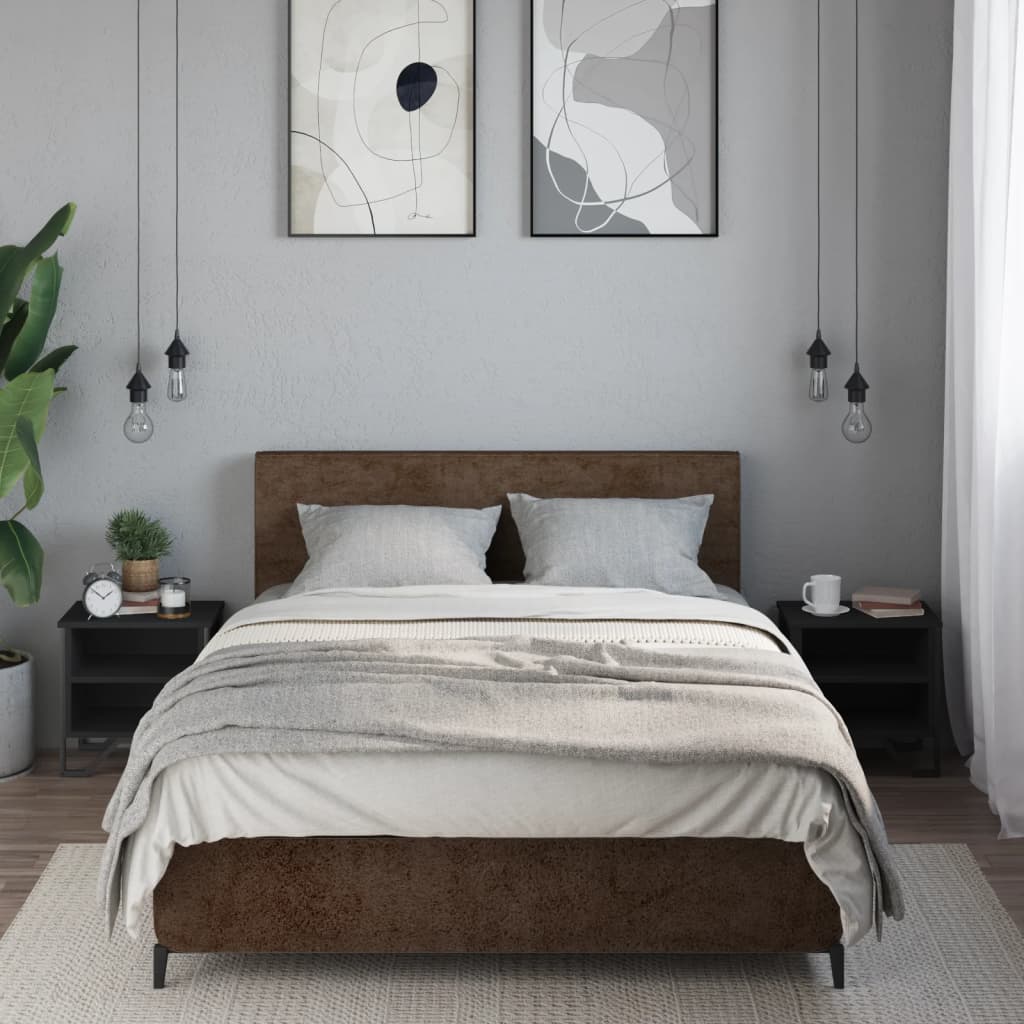 vidaXL Yöpöydät musta 2 kpl 40x30x40 cm tekninen puu