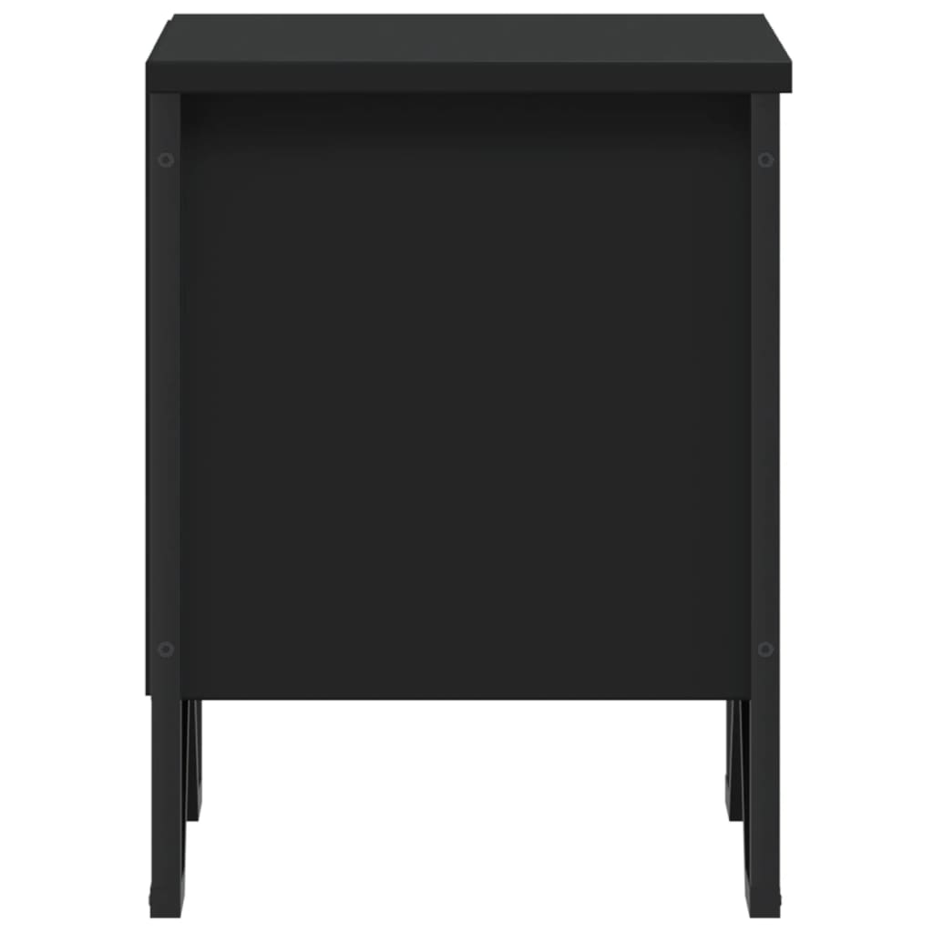 vidaXL Yöpöydät musta 2 kpl 40x30x40 cm tekninen puu