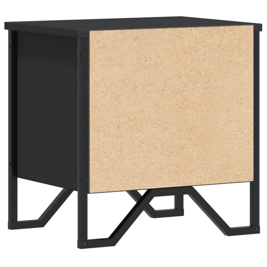 vidaXL Yöpöydät musta 2 kpl 40x30x40 cm tekninen puu
