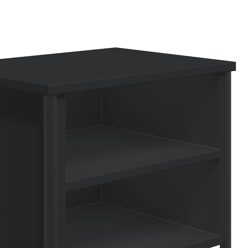 vidaXL Yöpöydät musta 2 kpl 40x30x40 cm tekninen puu