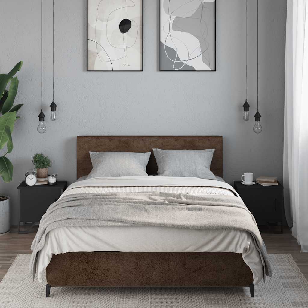 vidaXL Yöpöydät 2 kpl musta 40x30x40 cm lastulevy