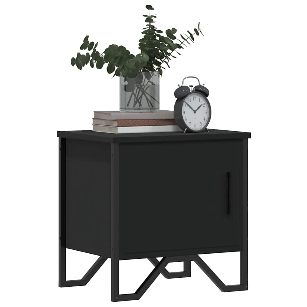 vidaXL Yöpöydät 2 kpl musta 40x30x40 cm lastulevy