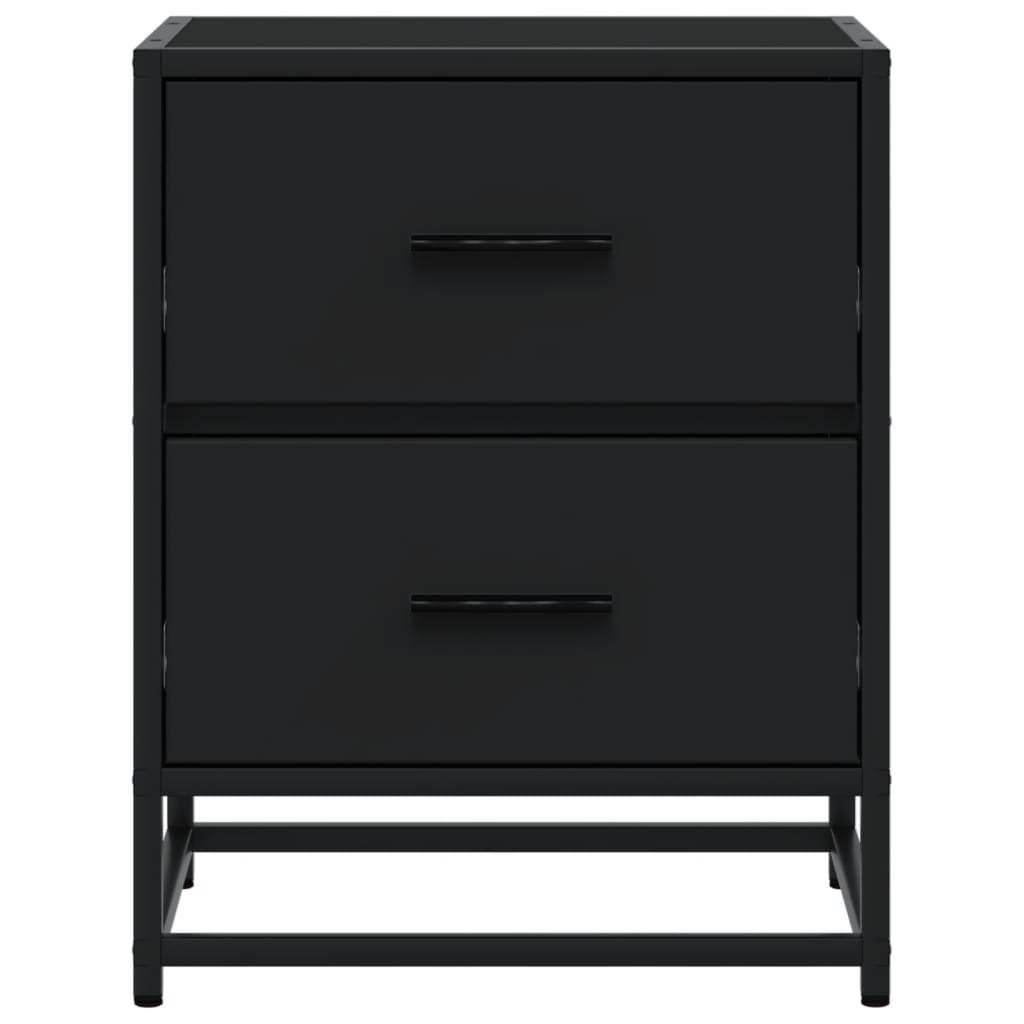 vidaXL Yöpöydät 2 kpl musta 40x31x50 cm tekninen puu