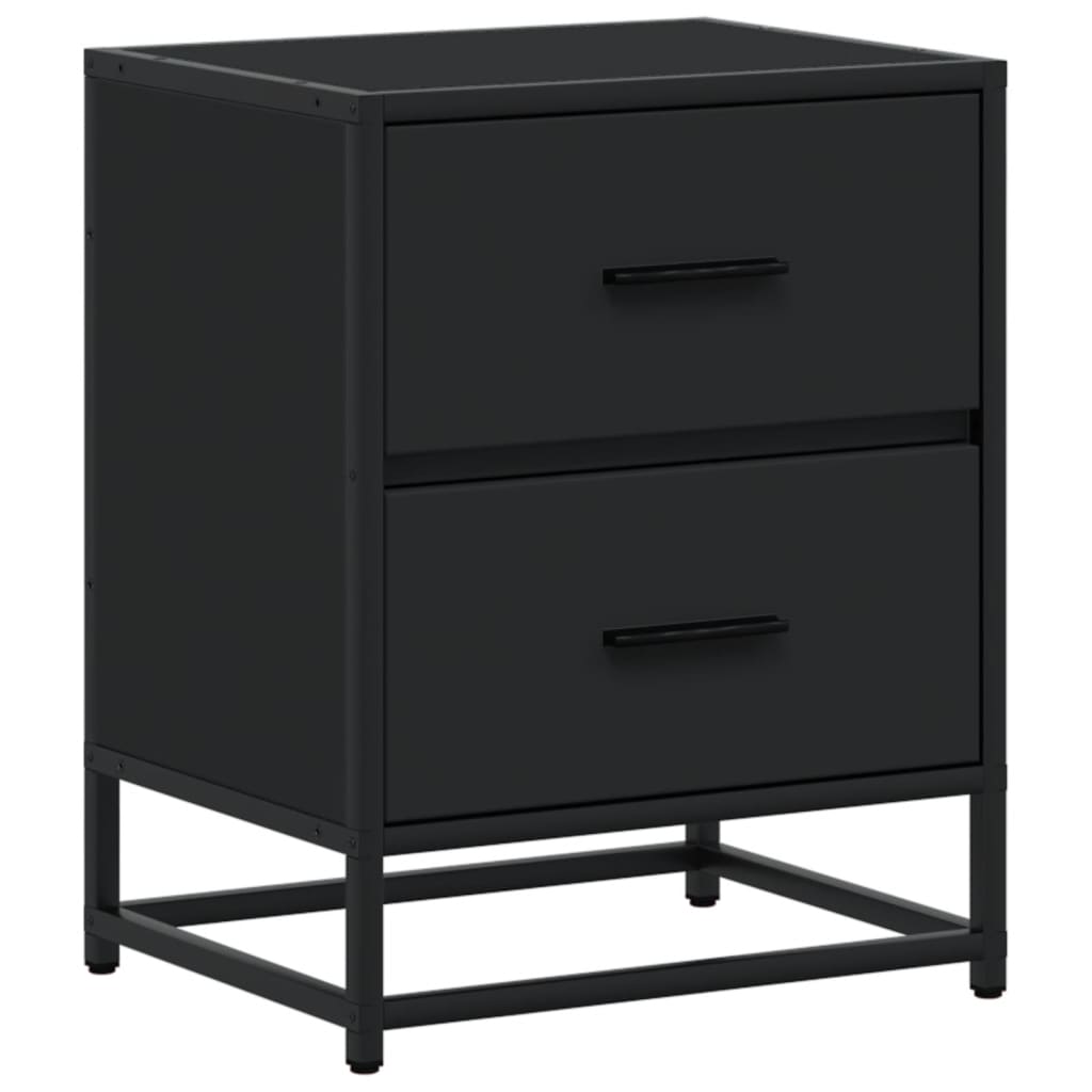 vidaXL Yöpöydät 2 kpl musta 40x31x50 cm tekninen puu