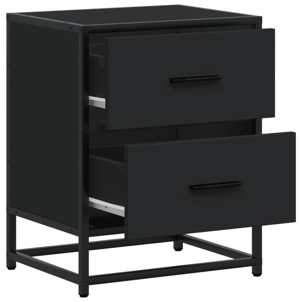 vidaXL Yöpöydät 2 kpl musta 40x31x50 cm tekninen puu