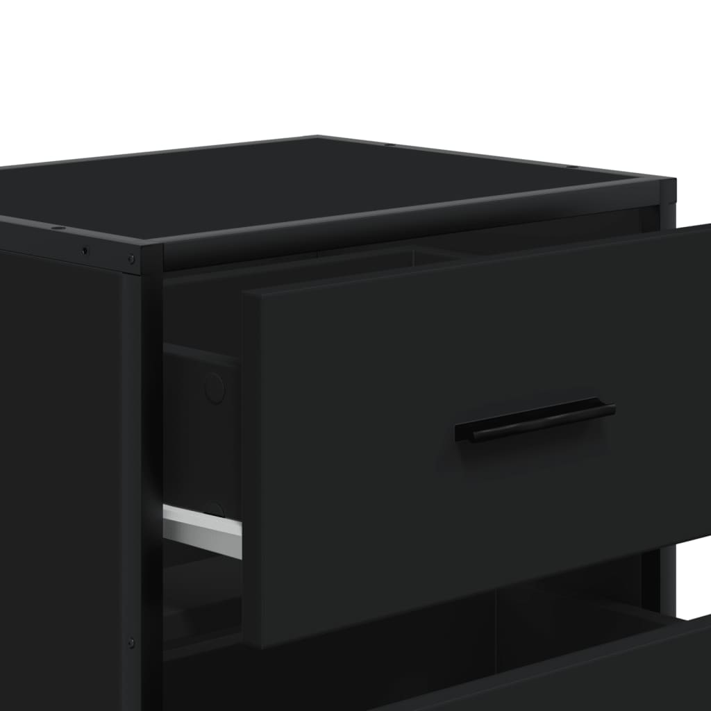 vidaXL Yöpöydät 2 kpl musta 40x31x50 cm tekninen puu