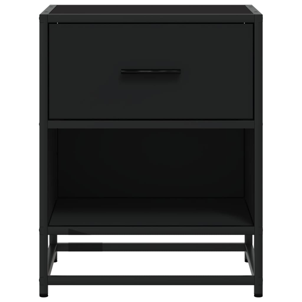 vidaXL Yöpöydät 2 kpl musta 40x31x50 cm tekninen puu