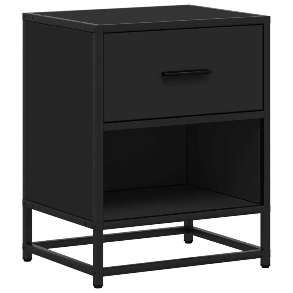 vidaXL Yöpöydät 2 kpl musta 40x31x50 cm tekninen puu