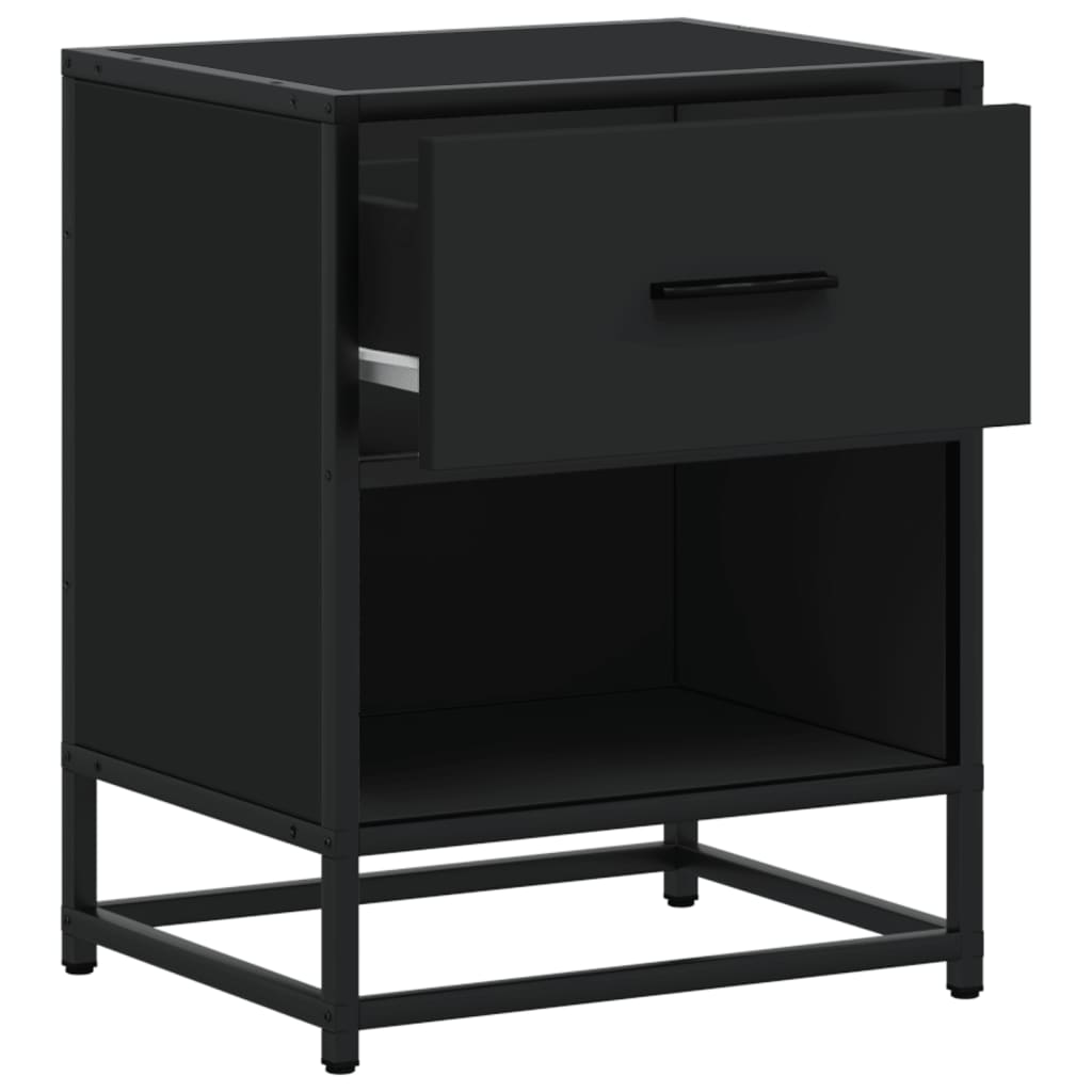 vidaXL Yöpöydät 2 kpl musta 40x31x50 cm tekninen puu