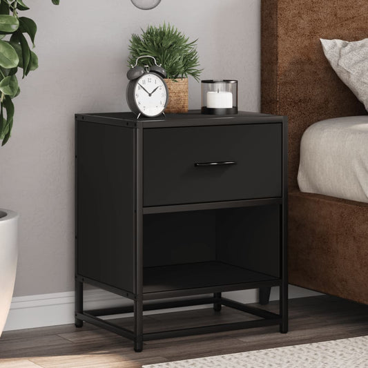 vidaXL Yöpöydät 2 kpl musta 40x31x50 cm tekninen puu
