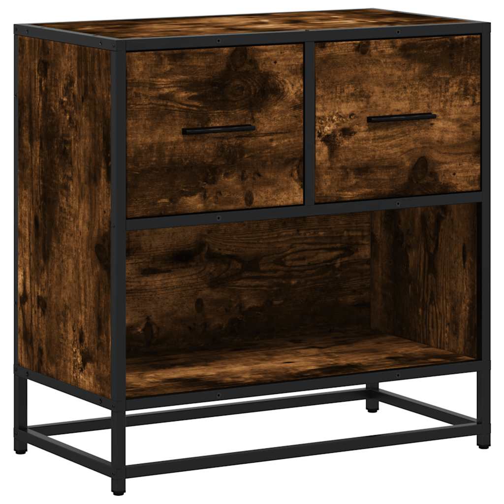 vidaXL yökaappi savustettu tammi 60x31x60 cm tekninen puu ja metalli