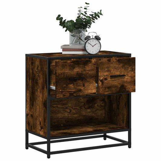 vidaXL yökaappi savustettu tammi 60x31x60 cm tekninen puu ja metalli