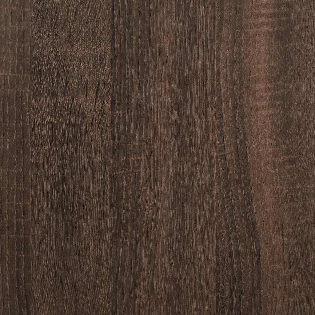 vidaXL yöpöytäkaappi ruskea tammi 40x34,5x60cm tekninen puu ja metalli