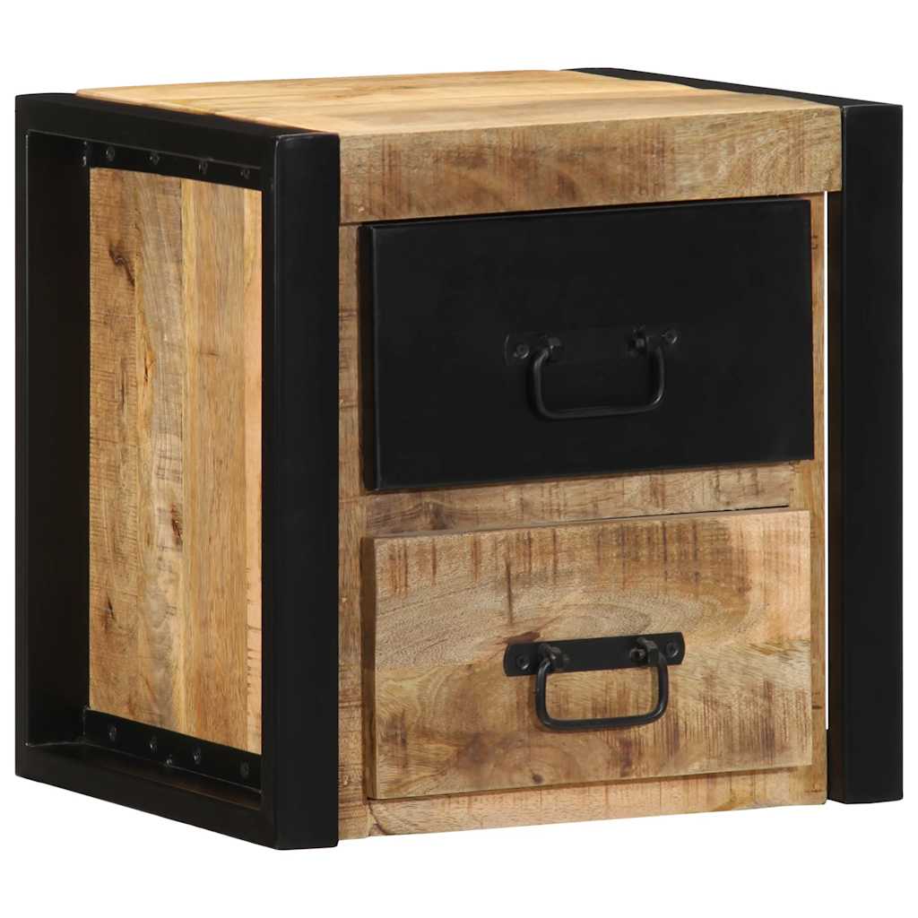 vidaXL Yöpöytäkaapit 2 kpl 40x35x40 cm Massiivipuuta mango