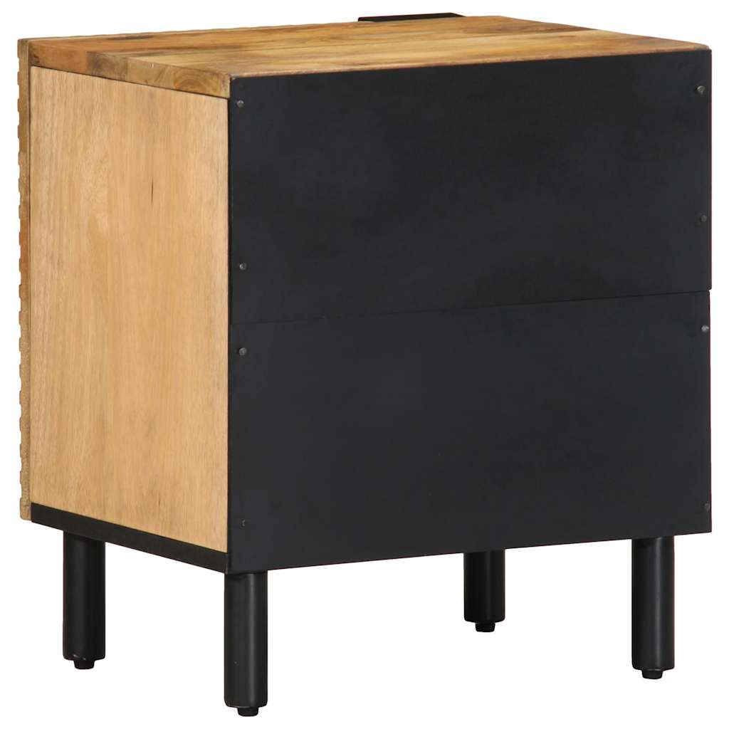 vidaXL Yöpöytäkaappi Ruskea 40x33x46 cm Massiivipuu Mango