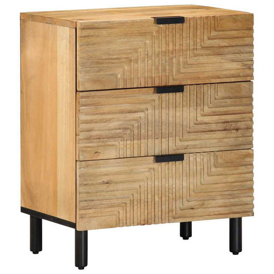 vidaXL Yöpöytäkaappi Ruskea 50x33x60 cm Massiivipuu Mango