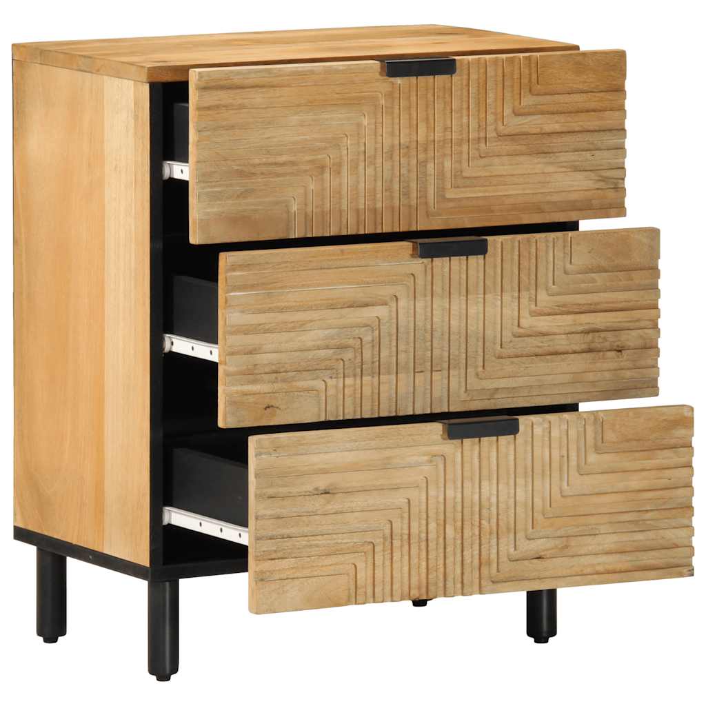 vidaXL Yöpöytäkaappi Ruskea 50x33x60 cm Massiivipuu Mango