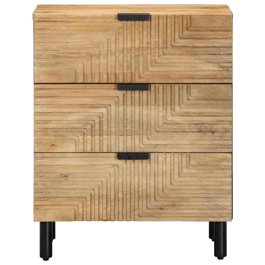 vidaXL Yöpöytäkaappi Ruskea 50x33x60 cm Massiivipuu Mango
