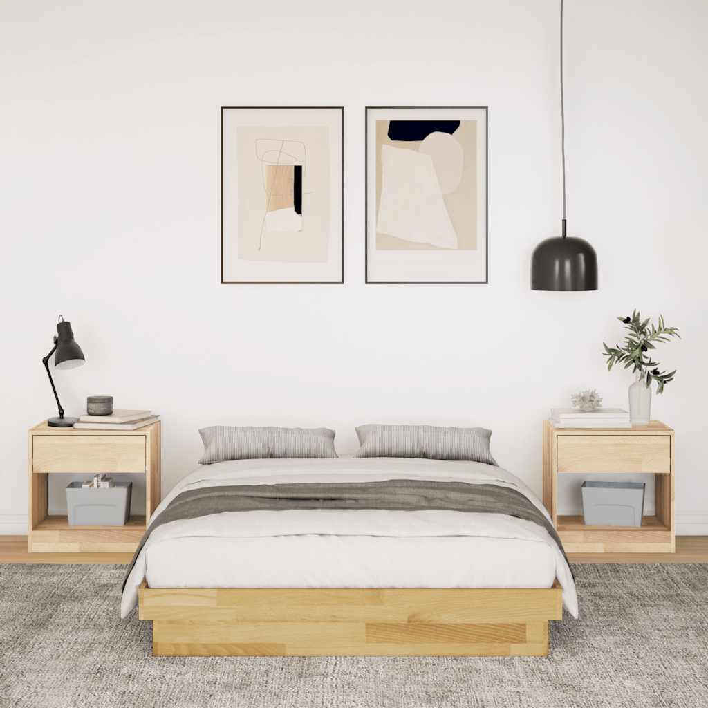 vidaXL Sängynrunko ilman patjaa 120x200 cm massiivipuutammea