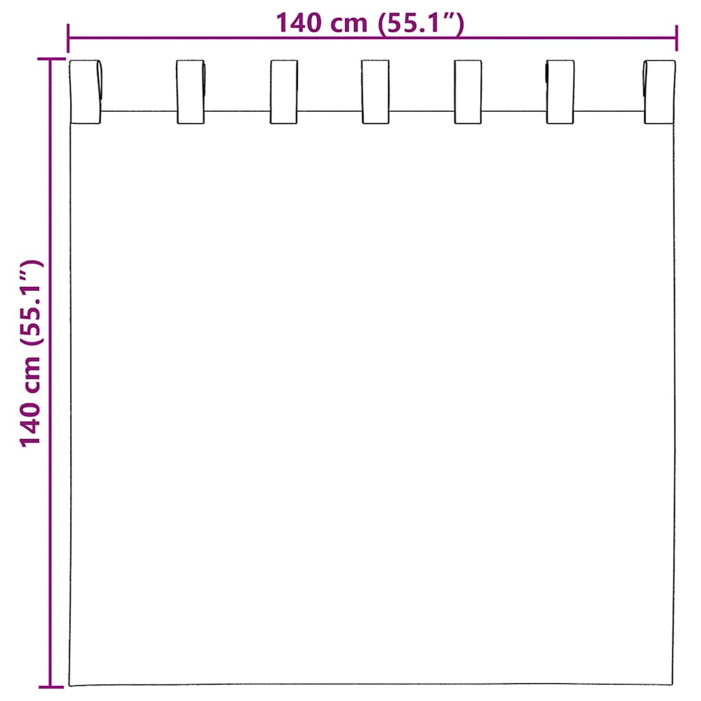 vidaXL Voileeverhot tangotaskuilla 2 kpl pinkki