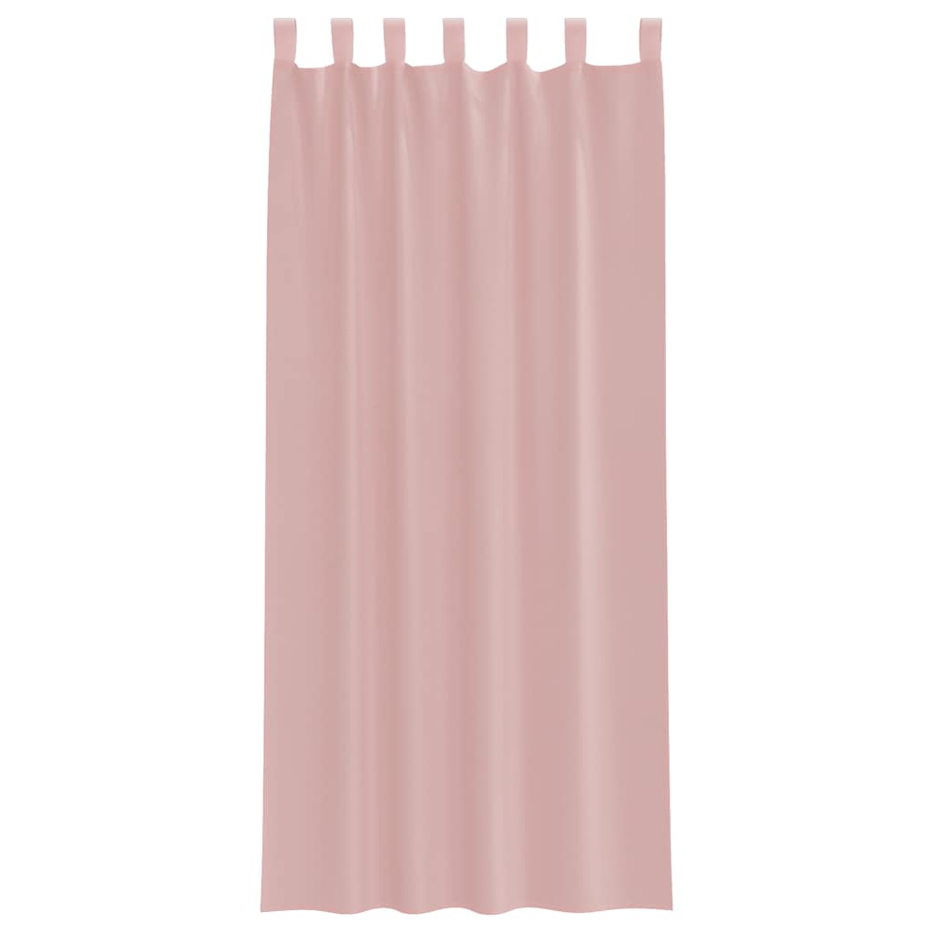 vidaXL Voileeverhot tangotaskuilla 2 kpl pinkki