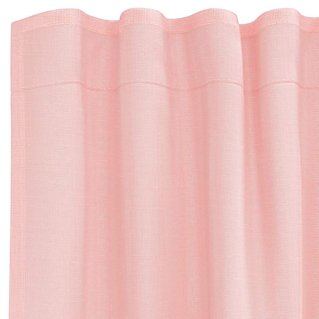 vidaXL Voileeverhot tangotaskuilla 2 kpl pinkki