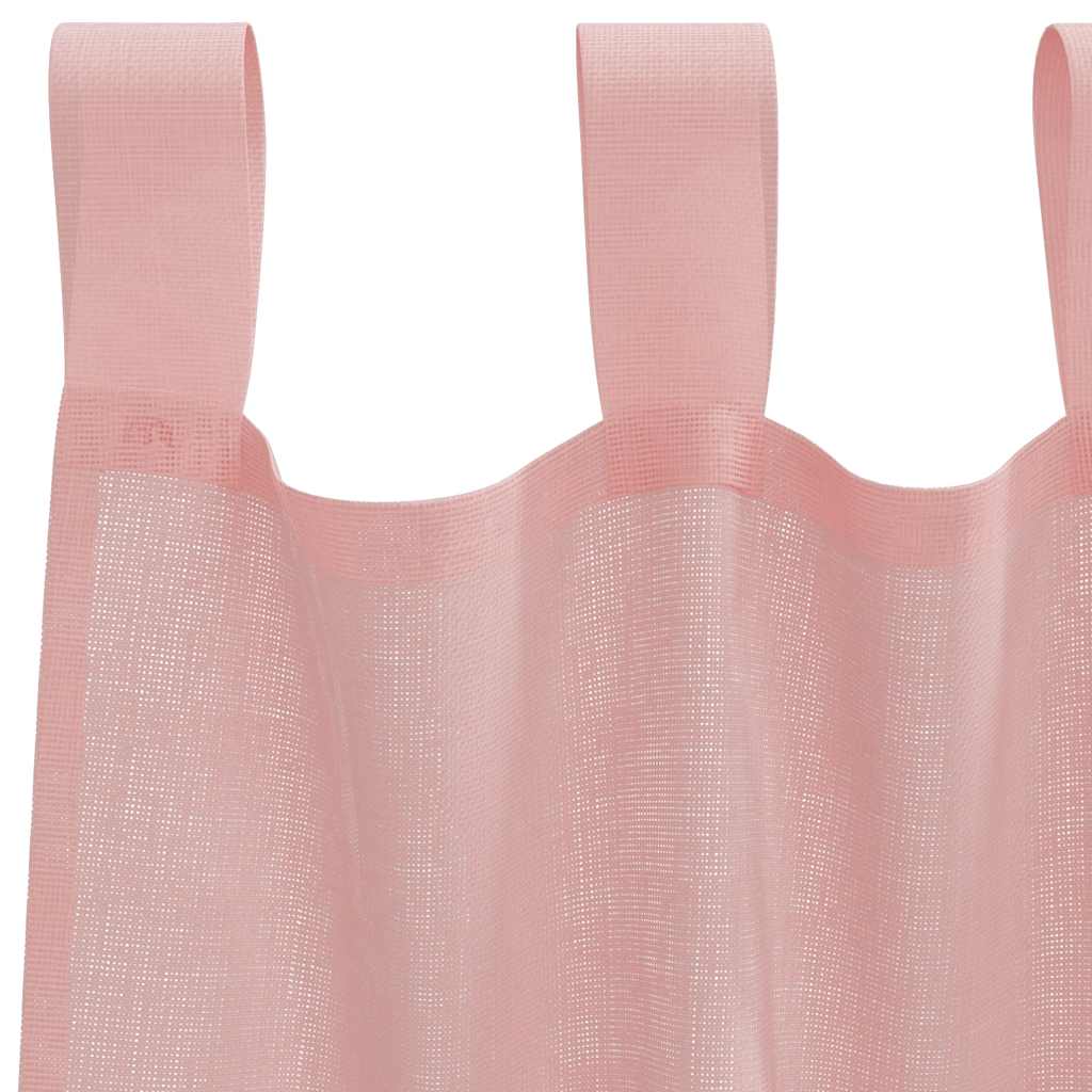 vidaXL Voileeverhot tangotaskuilla 2 kpl pinkki