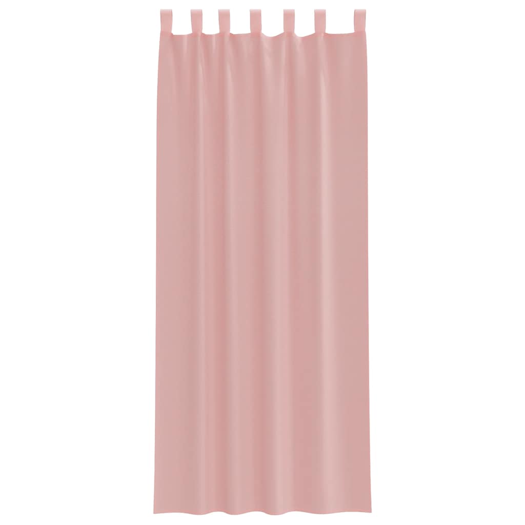 vidaXL Voileeverhot tangotaskuilla 2 kpl pinkki