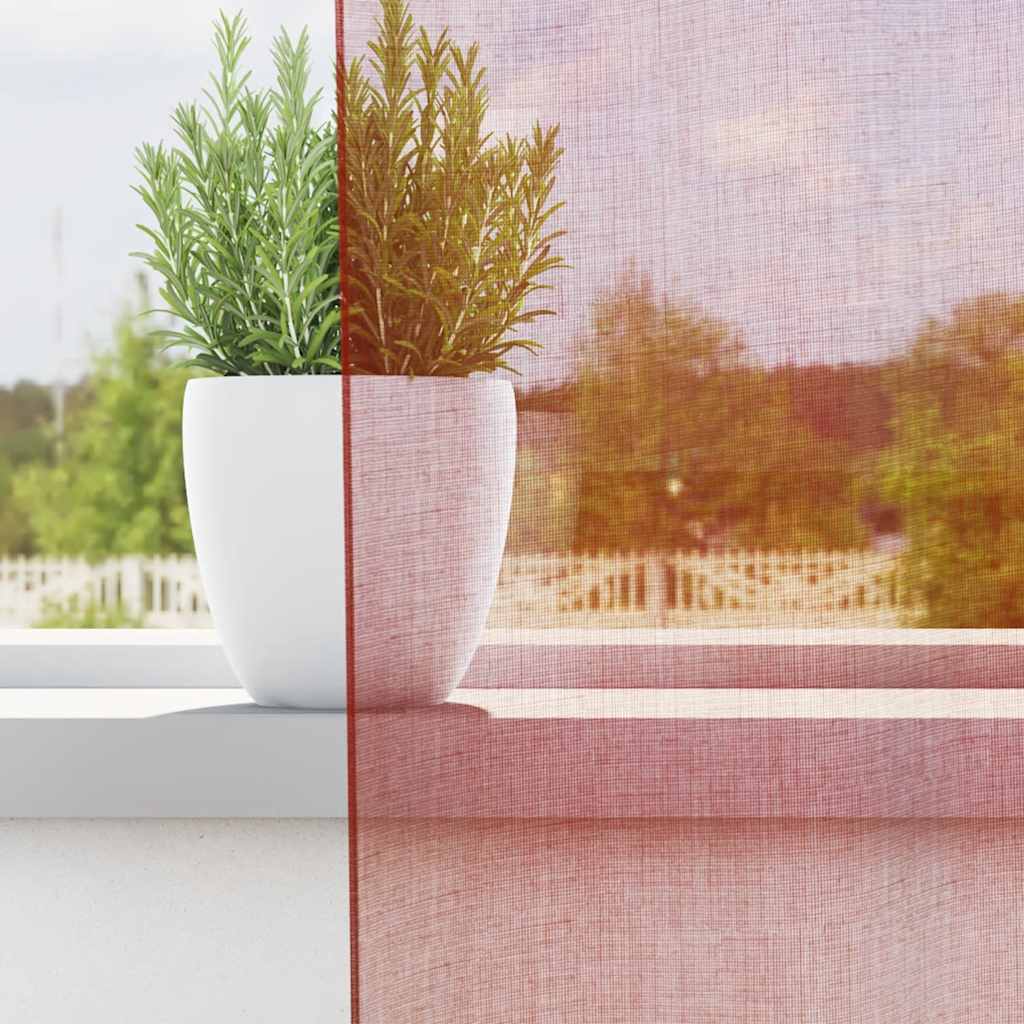 vidaXL Voileeverhot tangotaskuilla 2 kpl viininpunainen