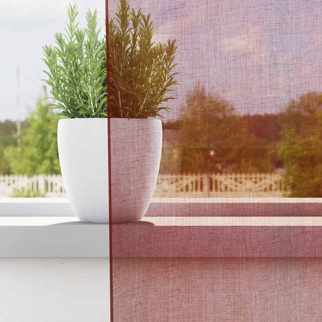 vidaXL Voileeverhot tangotaskuilla 2 kpl viininpunainen