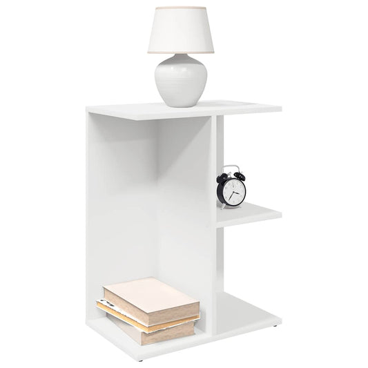 vidaXL Yöpöydät 2 kpl valkoinen 46,5x29x61 cm tekninen puu