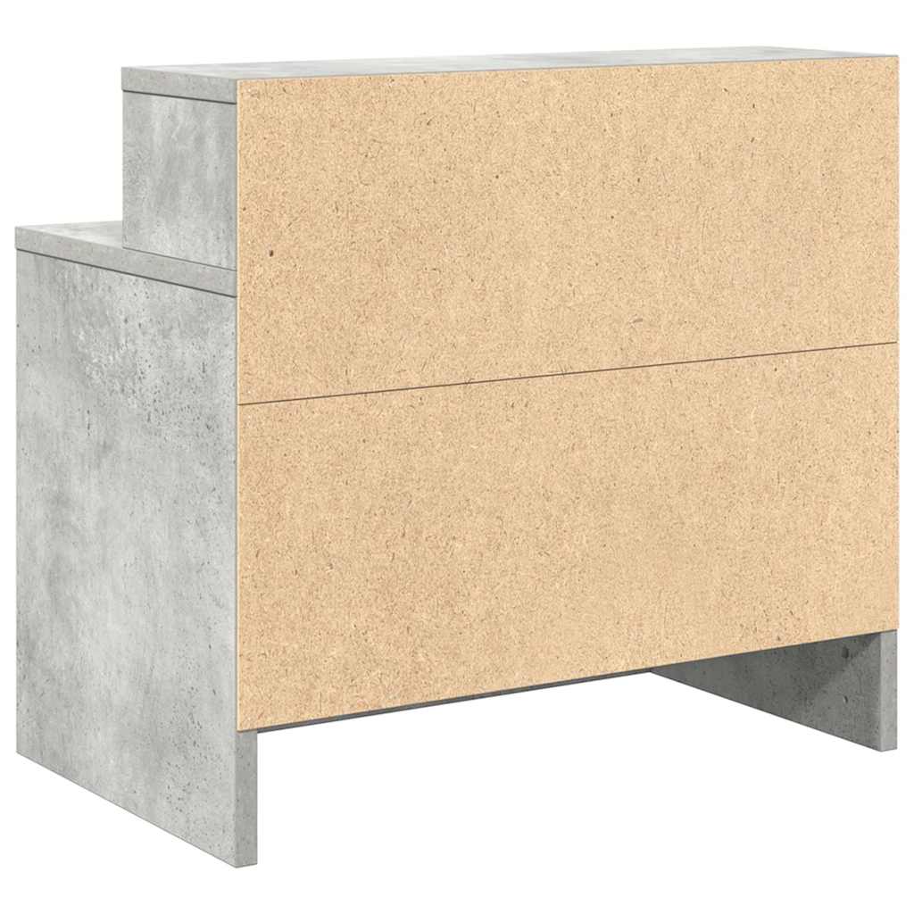 vidaXL yöpöytäkaapit laatikolla 2 kpl betoninharmaa 51x31x47 cm