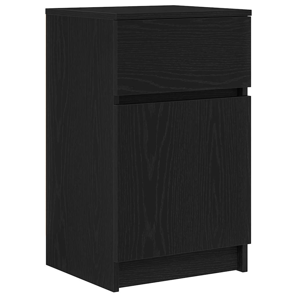 vidaXL Yöpöydät 2 kpl musta 39x35x65 cm tekninen puu