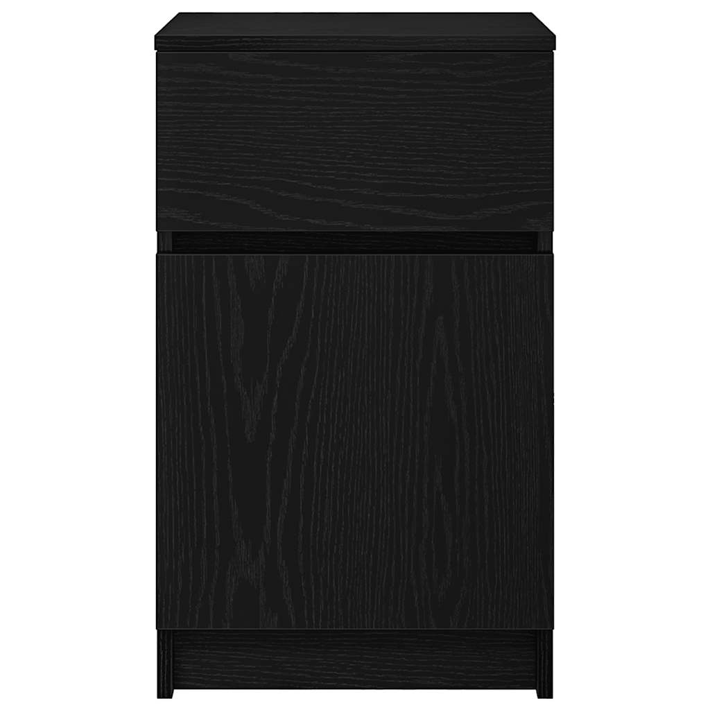 vidaXL Yöpöydät 2 kpl musta 39x35x65 cm tekninen puu