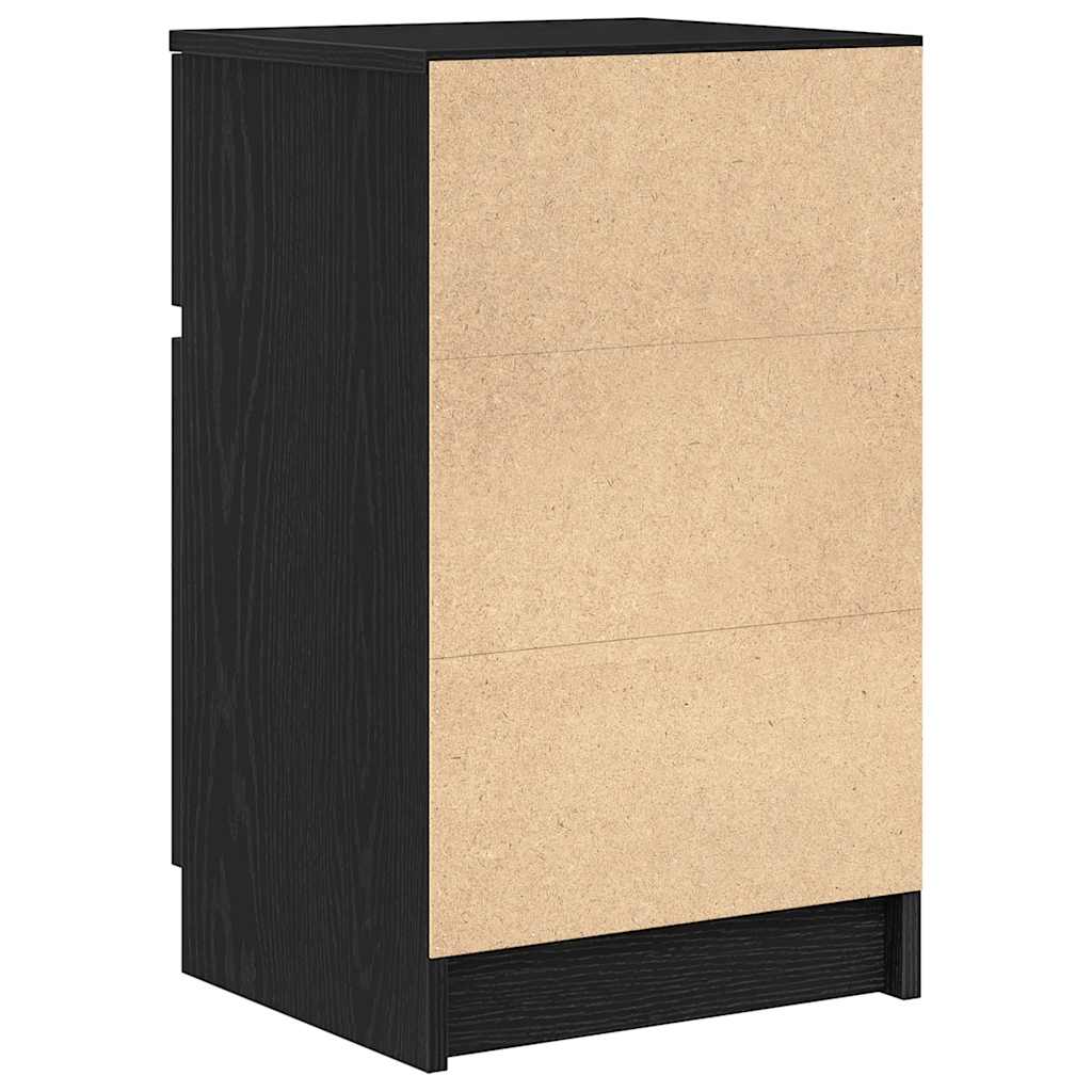 vidaXL Yöpöydät 2 kpl musta 39x35x65 cm tekninen puu