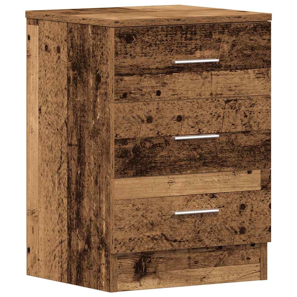 vidaXL Yöpöytäkaappi Old Wood 38x35x55 cm Engineered Wood