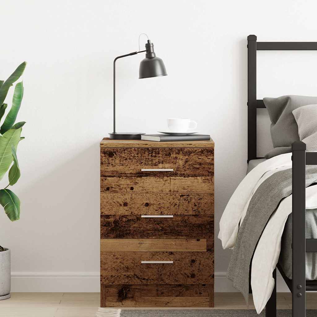 vidaXL Yöpöytäkaappi Old Wood 38x35x55 cm Engineered Wood
