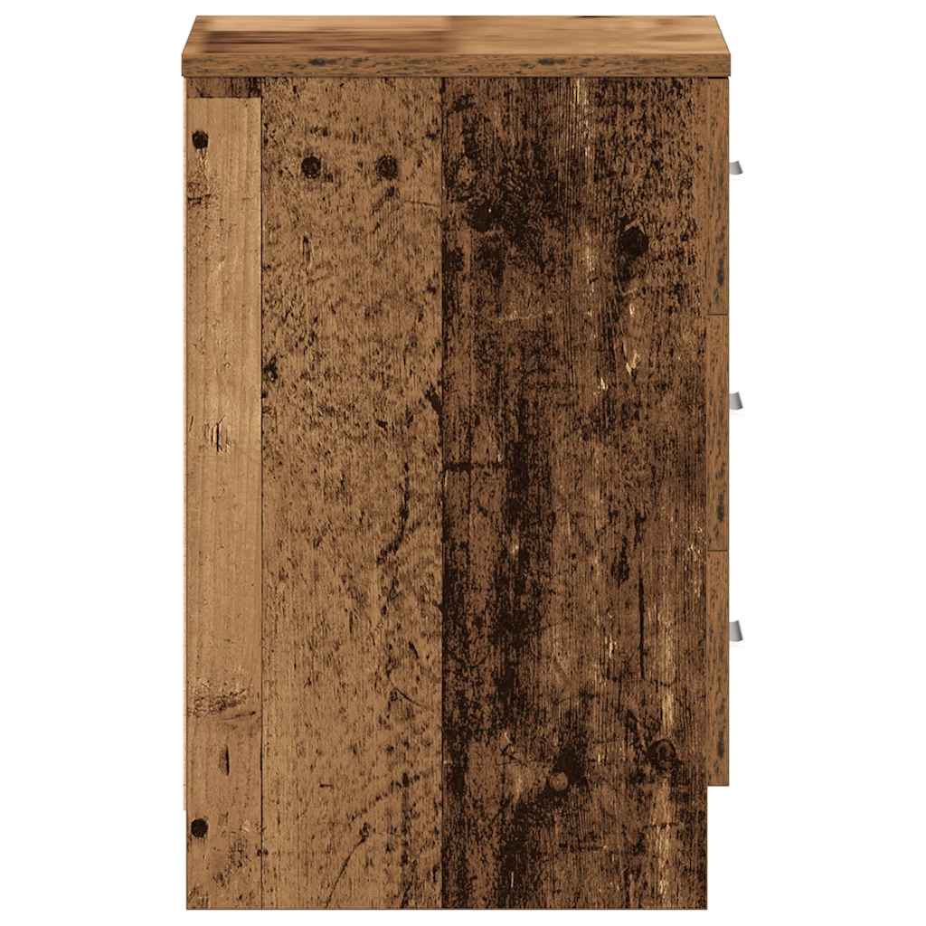 vidaXL Yöpöytäkaappi Old Wood 38x35x55 cm Engineered Wood