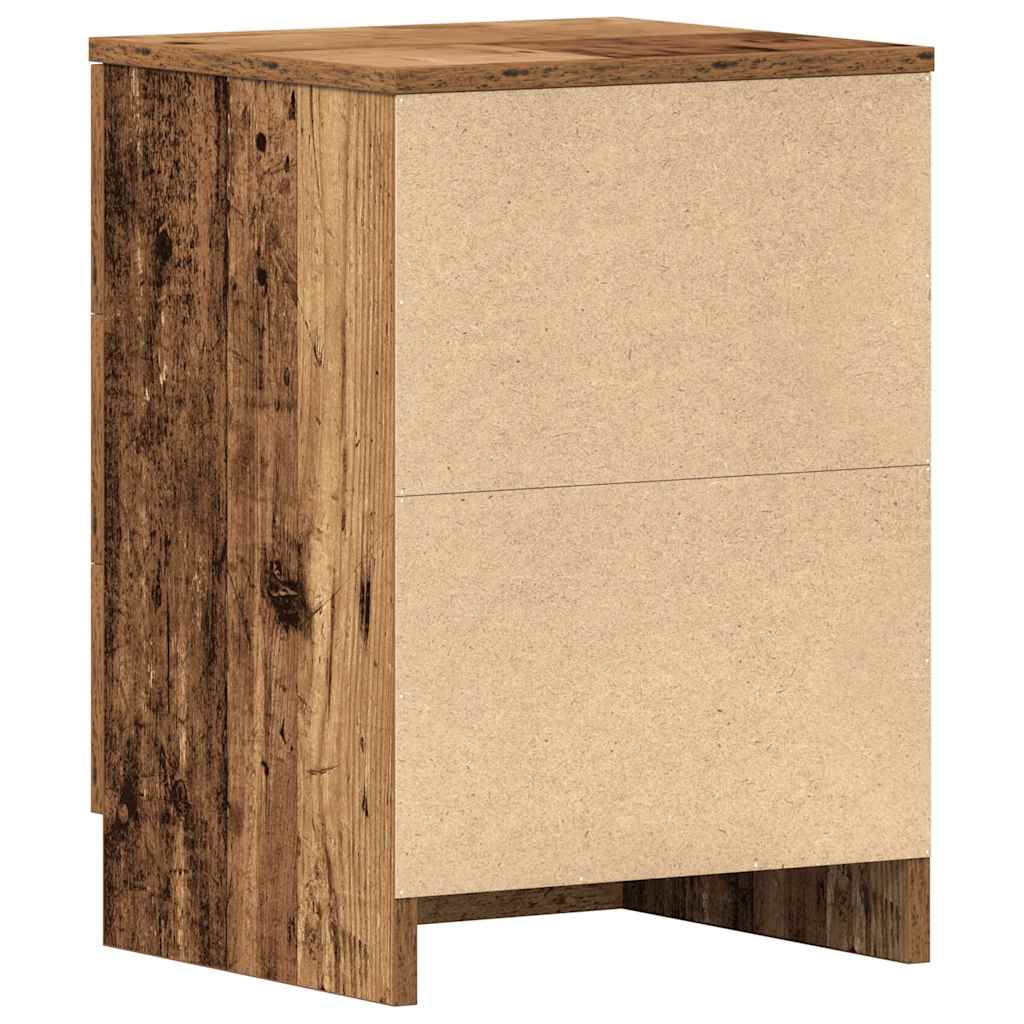 vidaXL Yöpöytäkaappi Old Wood 38x35x55 cm Engineered Wood