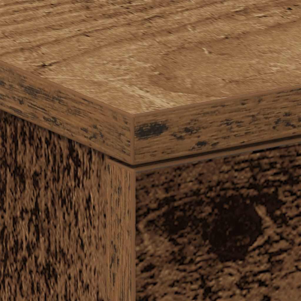 vidaXL Yöpöytäkaappi Old Wood 38x35x55 cm Engineered Wood