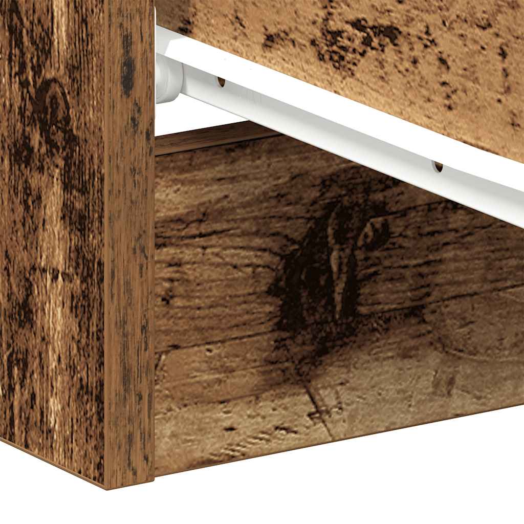 vidaXL Yöpöytäkaappi Old Wood 38x35x55 cm Engineered Wood
