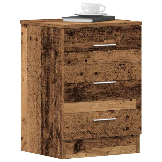 vidaXL Yöpöytäkaappi Old Wood 38x35x55 cm Engineered Wood