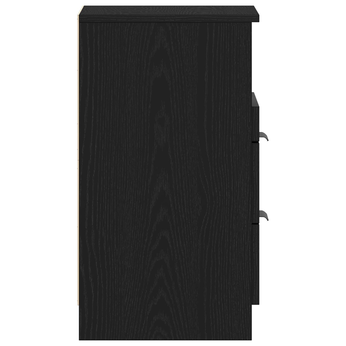 vidaXL Yöpöydät 2 kpl Musta Tammi 40x35x65 cm Tekninen puu