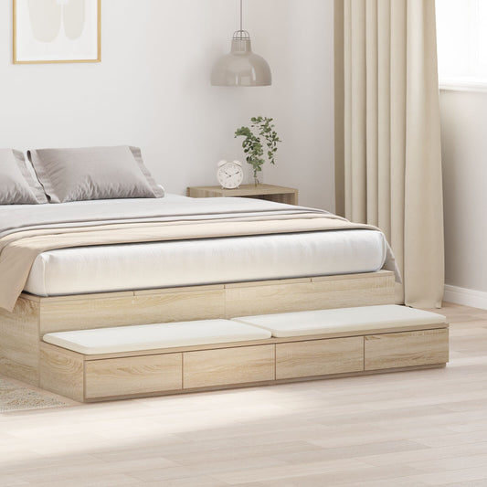 vidaXL Yöpöytä Sonoma tammi Tekninen puu 150 x 36.5 x 16.5 cm Yöpöytä