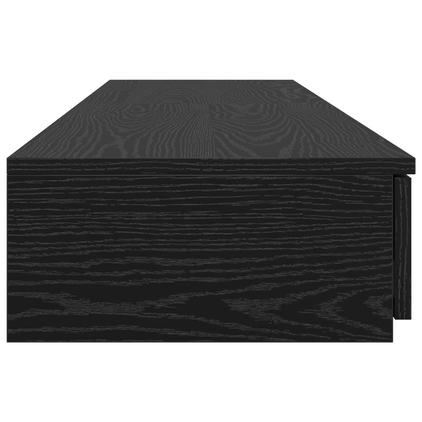 vidaXL Yöpöydät Musta tammi Puu 150 x 36.5 x 16.5 cm Yöpöytä