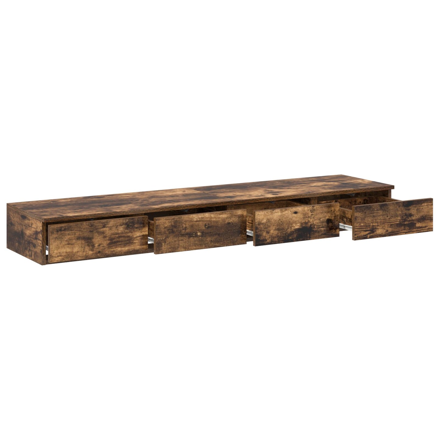 vidaXL Yöpöydät Savutettu Tammi Täysi Tammi 140 x 36.5 x 16.5 cm Kestävä