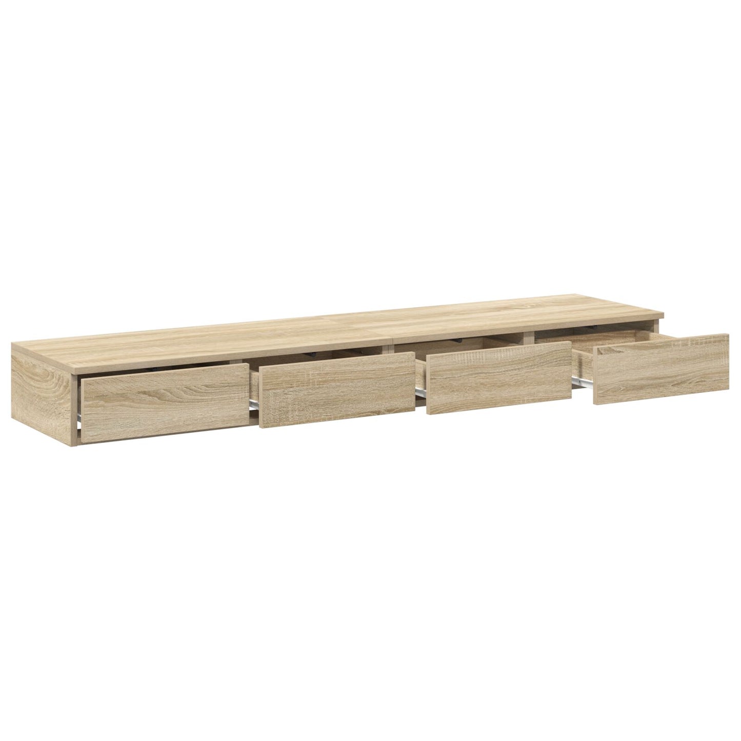 vidaXL Vuode laatikot Sonoma Tammi 160x36,5x16,5 cm Teknisestä puusta